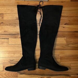 Marc Fisher humor2 black suede over the knee boots